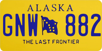 AK license plate GNW882