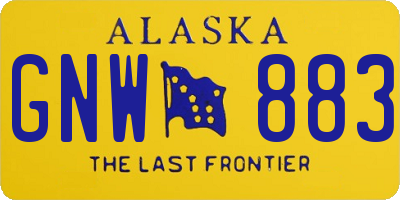 AK license plate GNW883