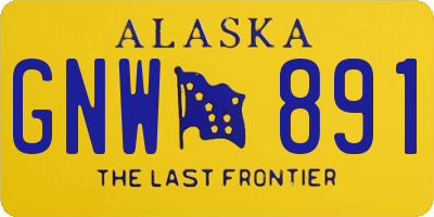 AK license plate GNW891