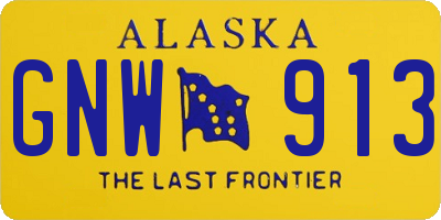 AK license plate GNW913