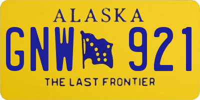 AK license plate GNW921