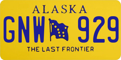 AK license plate GNW929