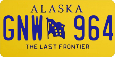 AK license plate GNW964