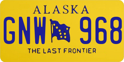 AK license plate GNW968