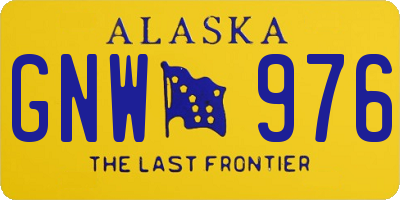 AK license plate GNW976