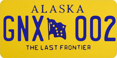 AK license plate GNX002