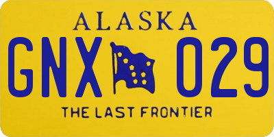 AK license plate GNX029