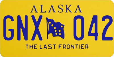 AK license plate GNX042