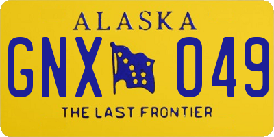 AK license plate GNX049