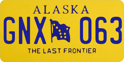 AK license plate GNX063