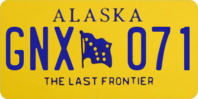 AK license plate GNX071