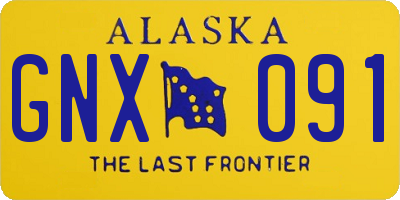 AK license plate GNX091