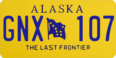 AK license plate GNX107