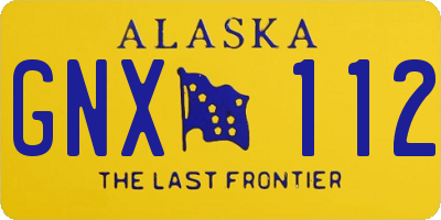 AK license plate GNX112