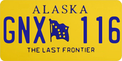 AK license plate GNX116