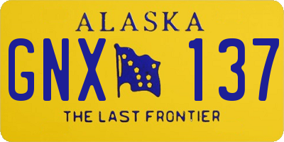 AK license plate GNX137