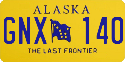 AK license plate GNX140