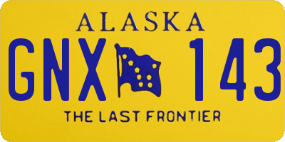 AK license plate GNX143