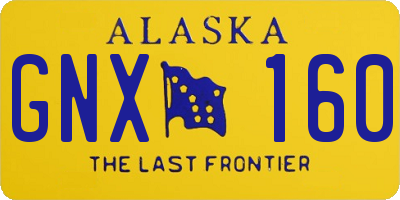 AK license plate GNX160