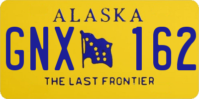 AK license plate GNX162