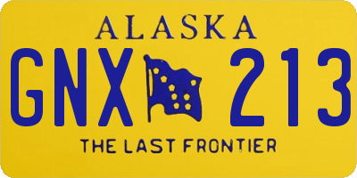 AK license plate GNX213