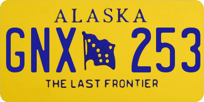 AK license plate GNX253