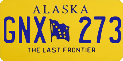 AK license plate GNX273