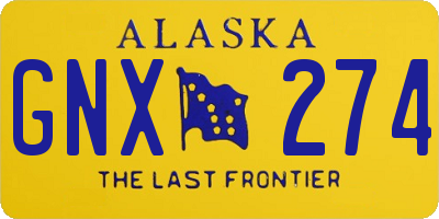 AK license plate GNX274