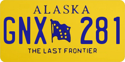 AK license plate GNX281