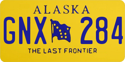 AK license plate GNX284