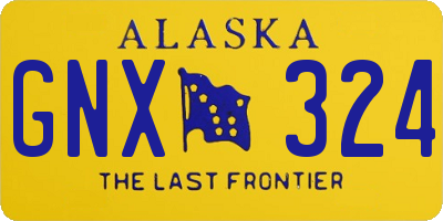 AK license plate GNX324