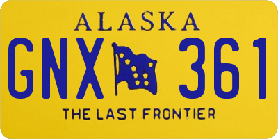 AK license plate GNX361