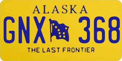 AK license plate GNX368