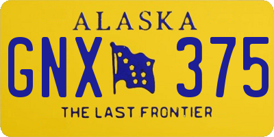 AK license plate GNX375