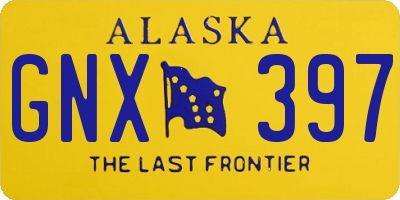 AK license plate GNX397