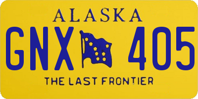 AK license plate GNX405