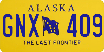 AK license plate GNX409