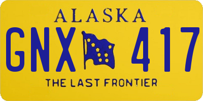 AK license plate GNX417