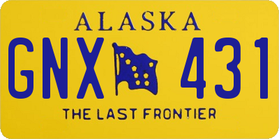 AK license plate GNX431