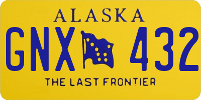 AK license plate GNX432