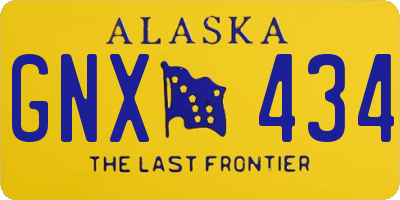 AK license plate GNX434