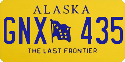 AK license plate GNX435