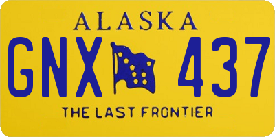 AK license plate GNX437