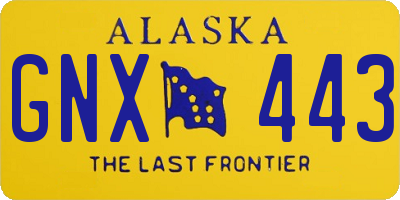 AK license plate GNX443