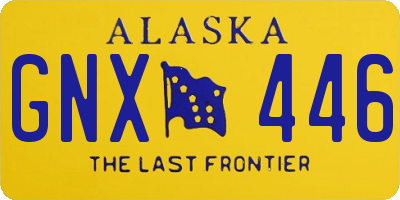 AK license plate GNX446