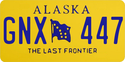 AK license plate GNX447