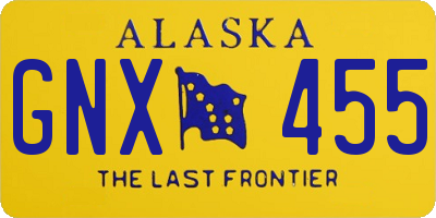 AK license plate GNX455