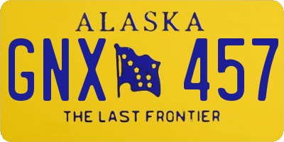 AK license plate GNX457