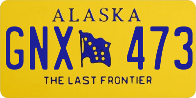 AK license plate GNX473