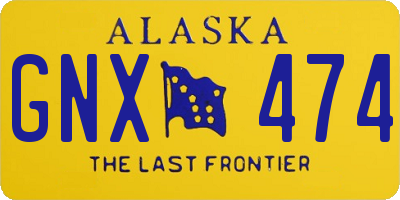 AK license plate GNX474